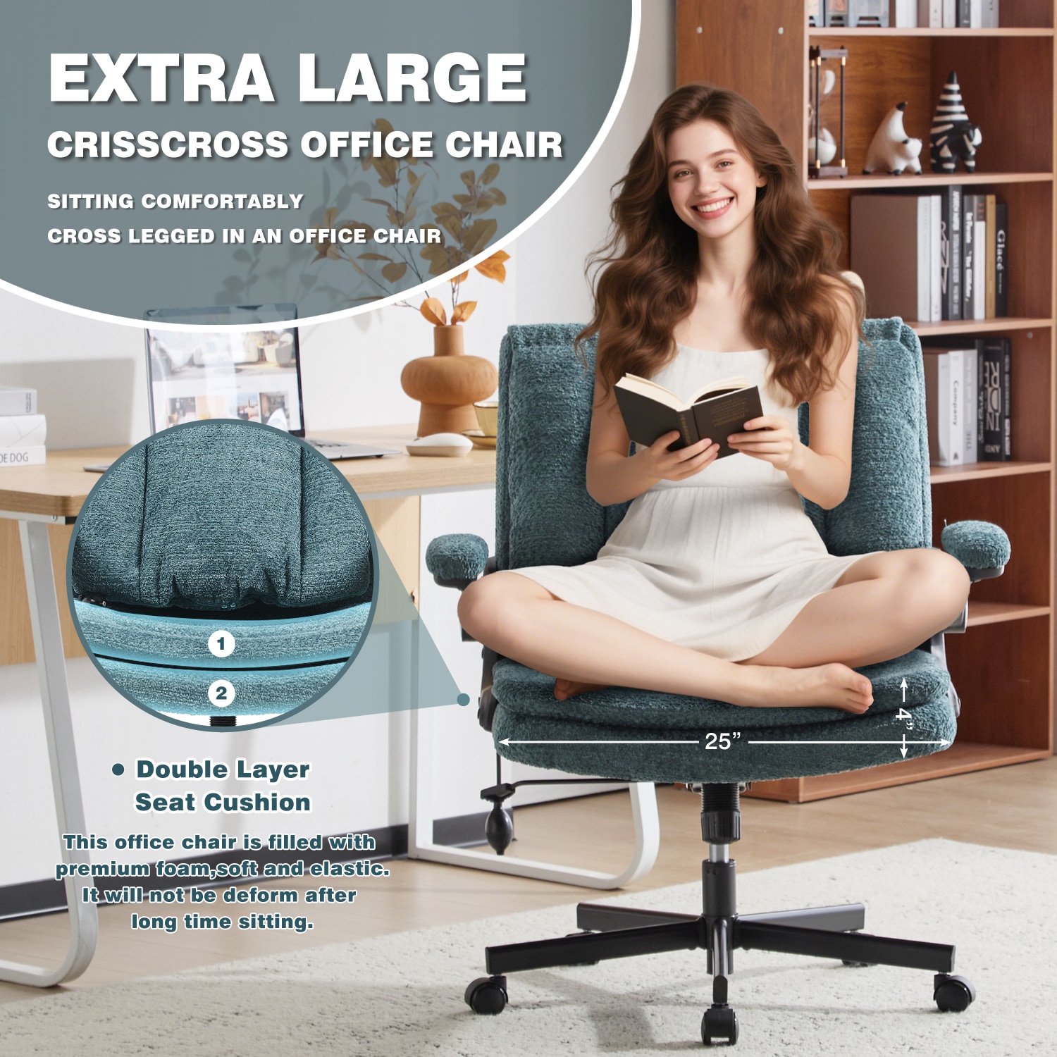 Ergonomic Office Chair With Airbag Lumbar Support And Flip Armrests_voghion.com